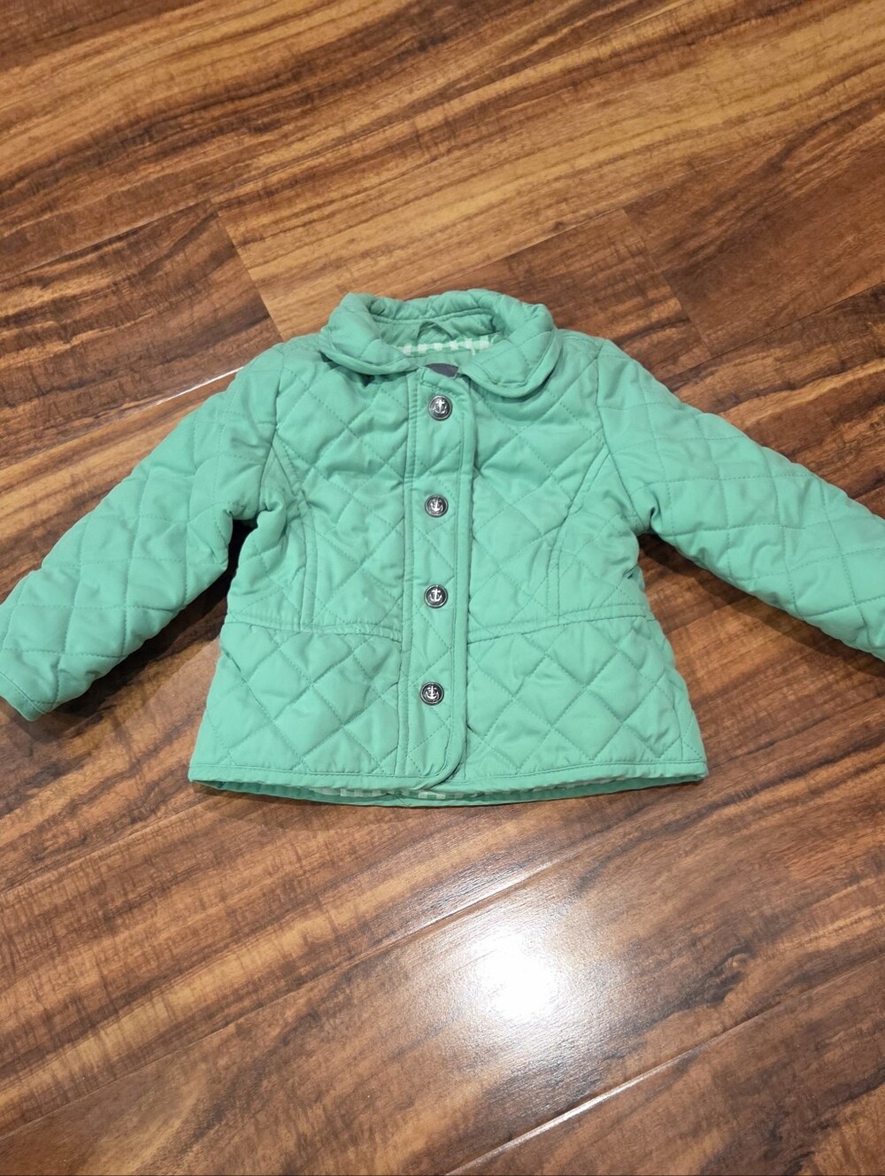 GAP Baby EUC 18-24 Months Green Quilted Jacket